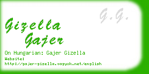 gizella gajer business card